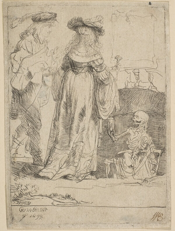 Death Appearing to a Wedded Couple by Rembrandt