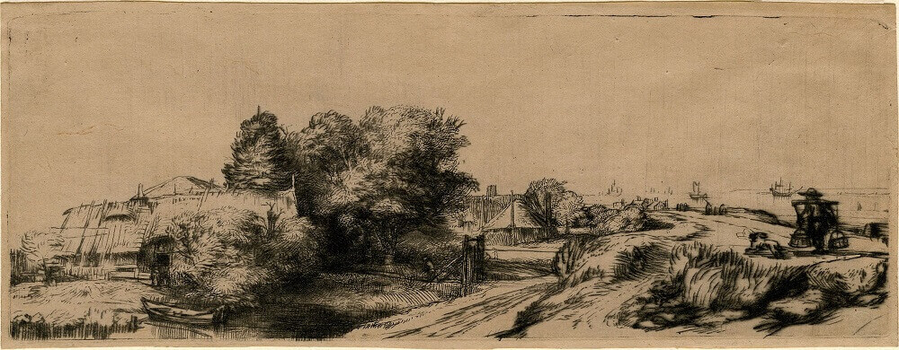 Houses, by Rembrandt