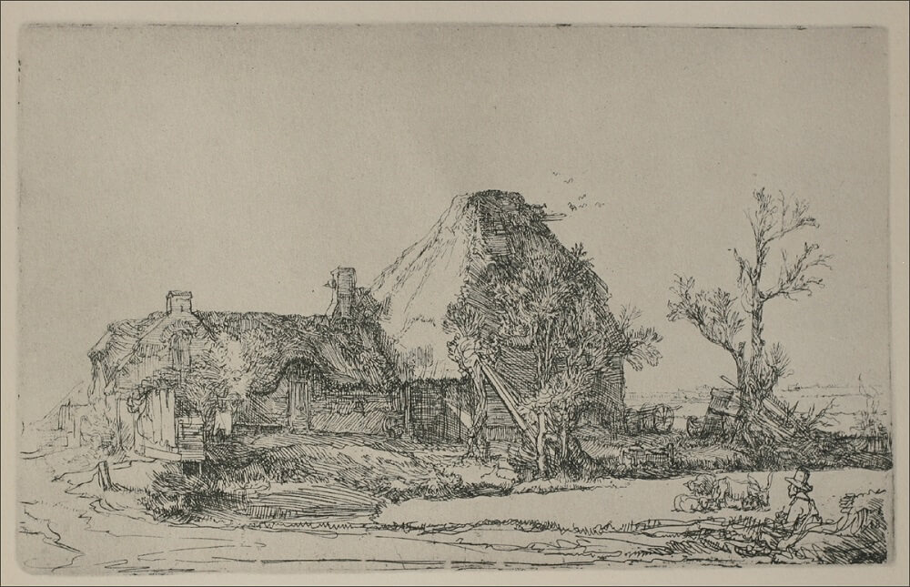 Landscape with Cottage by Rembrandt