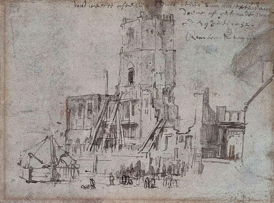 Ruins of Old Town Hall by Rembrandt