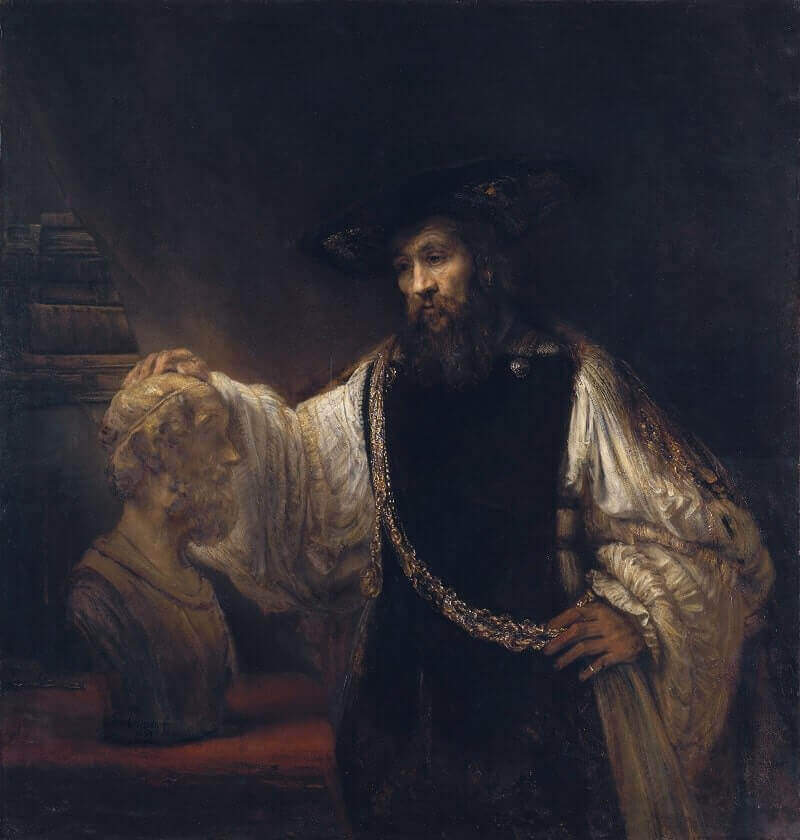 Aristotle with a Bust of Homer, 1653 by Rembrandt