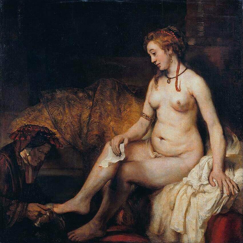 Bathsheba at Her Bath, 1654 by Rembrandt