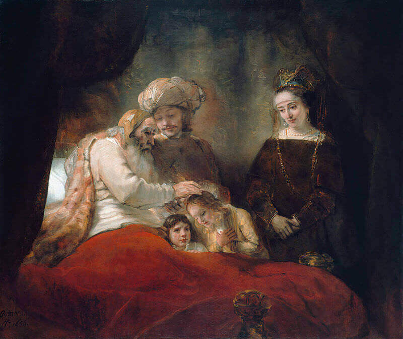 Jacob Blessing the Sons of Joseph by Rembrandt
