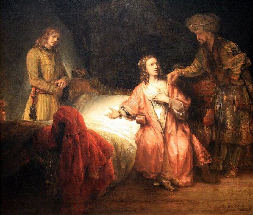 Joseph and Potipliar's Wife, 1655  by Rembrandt
