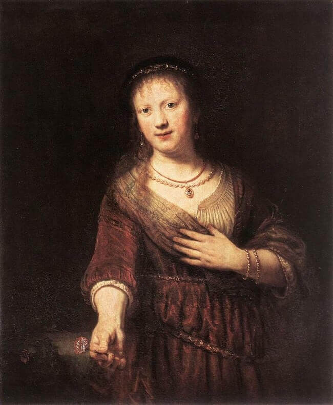 Saskia as Flora, 1634 by Rembrandt