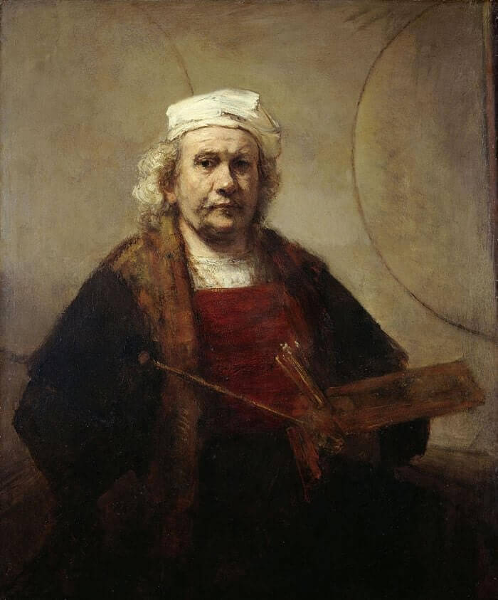 Self-Portrait with Two Circles, 1655 by Rembrandt