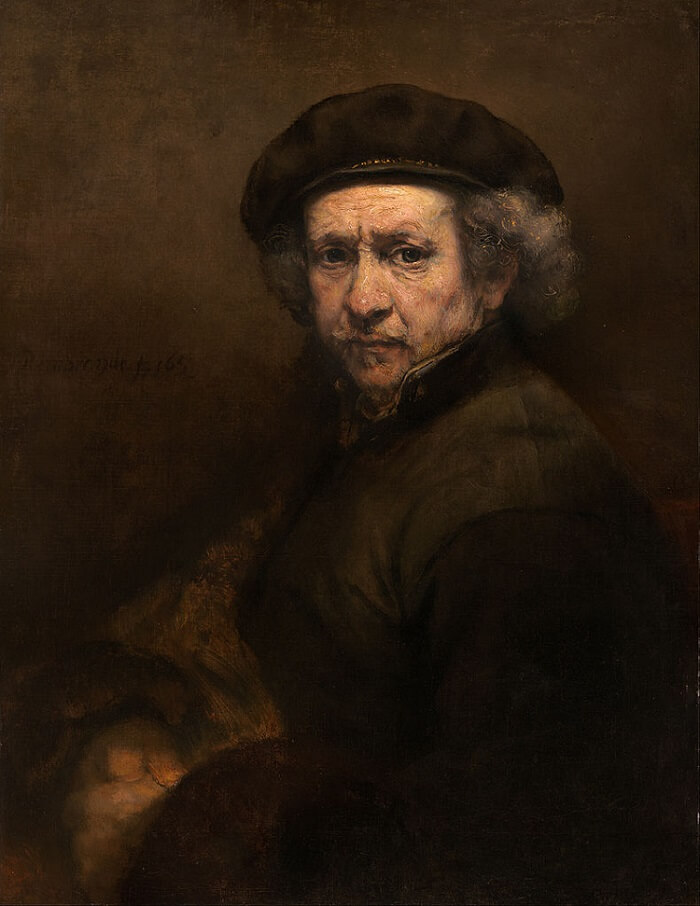 Self-Portrait with Beret and Turned-Up Collar, 1659 by Rembrandt
