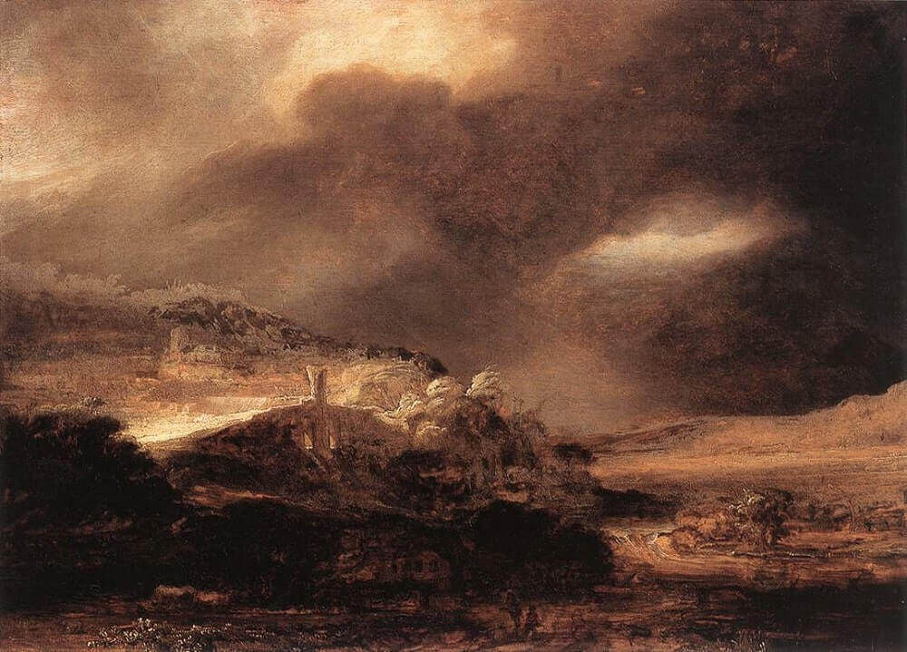 Stormy Landscape, 1638 by Rembrandt