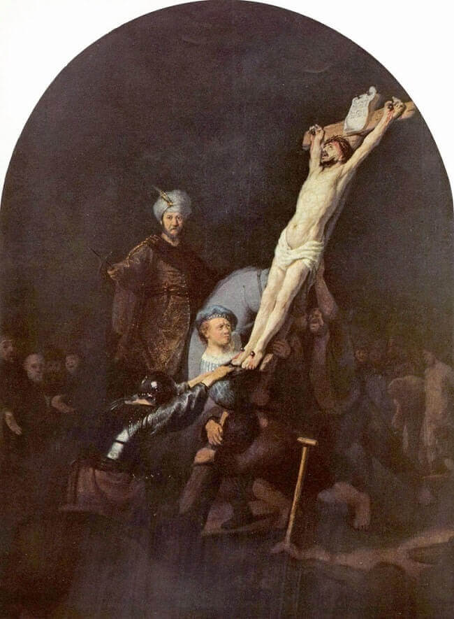 The Raising of the Cross, 1633 by Rembrandt