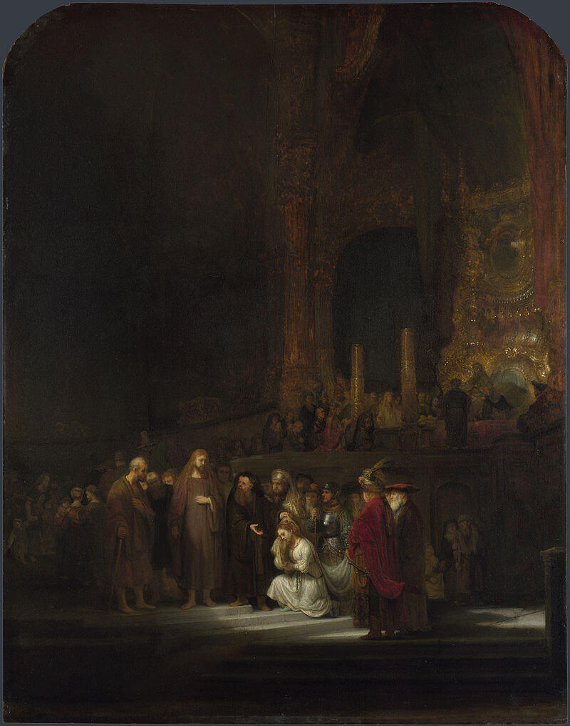 The Woman Taken in Adultery, 1644 by Rembrandt