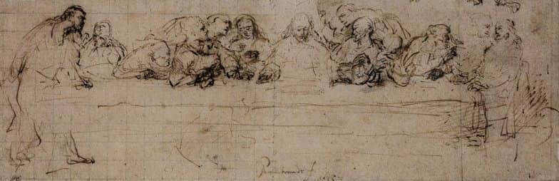 Rembrandt's Last Supper after Leonardo da Vinci