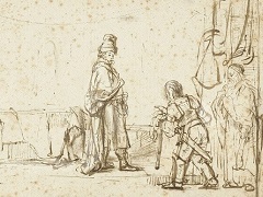 David Receiving the News of Uriah's Death by Rembrandt